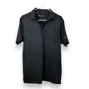 Under Armour Performance Polo black grey chevron style#1306313 Mens S